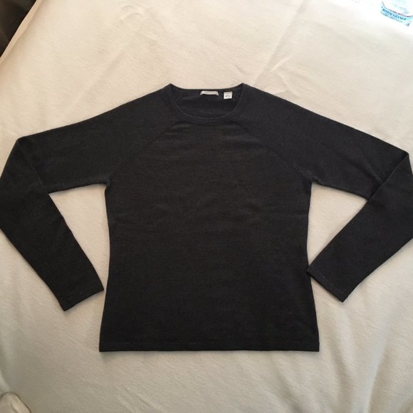 Halogen crewneck wool sweater dark grey - Picture 1 of 5